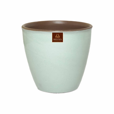 Maceta Zafiro Morena Verde Agua